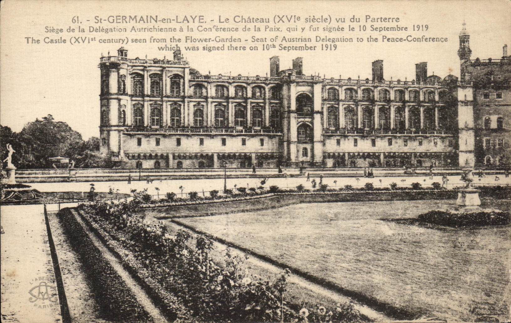 CPA Saint Germain in bush hammer the castle seen of the Floor Sits of the Delegation