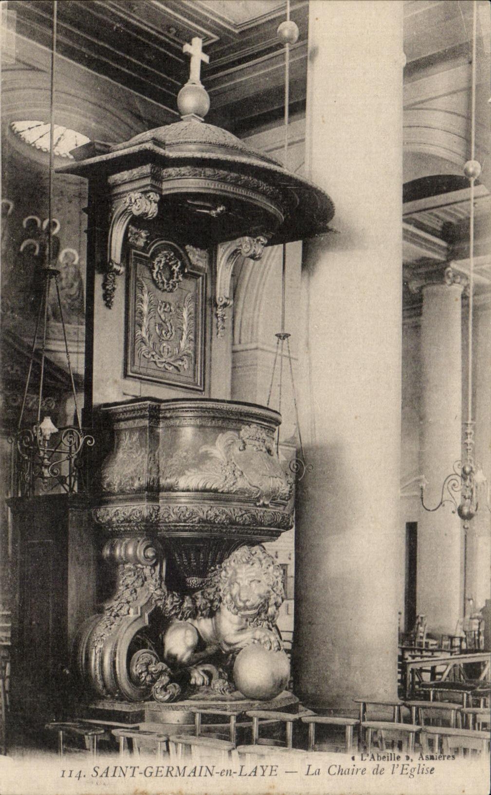 Santo German de CPA en martillo del arbusto el pulpito de la iglesia