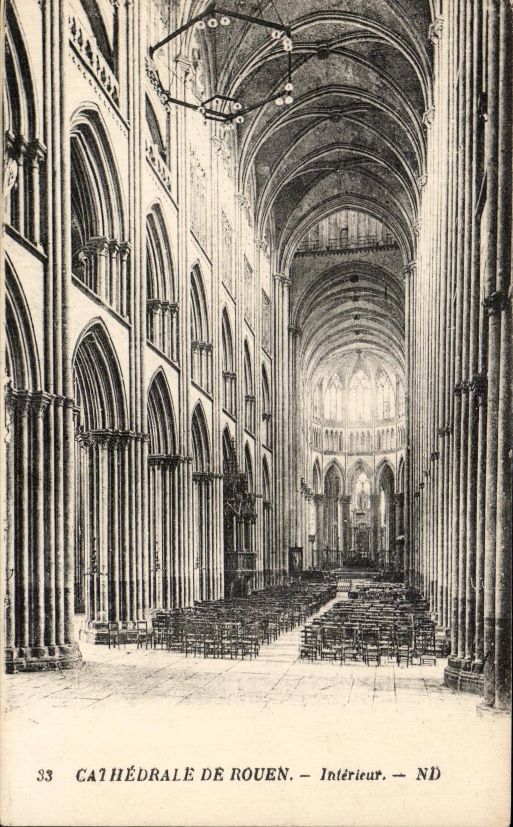 CPA Cathedral Of Interior Rouen