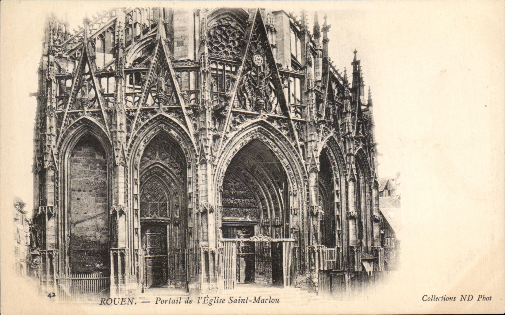 CPA Rouen Gate of the church Saint Maclou