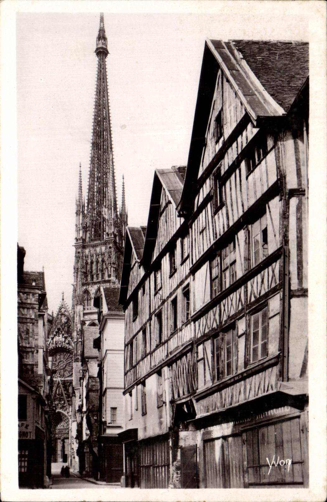 CPA Soft France Rouen Hurdy-gurdy Street