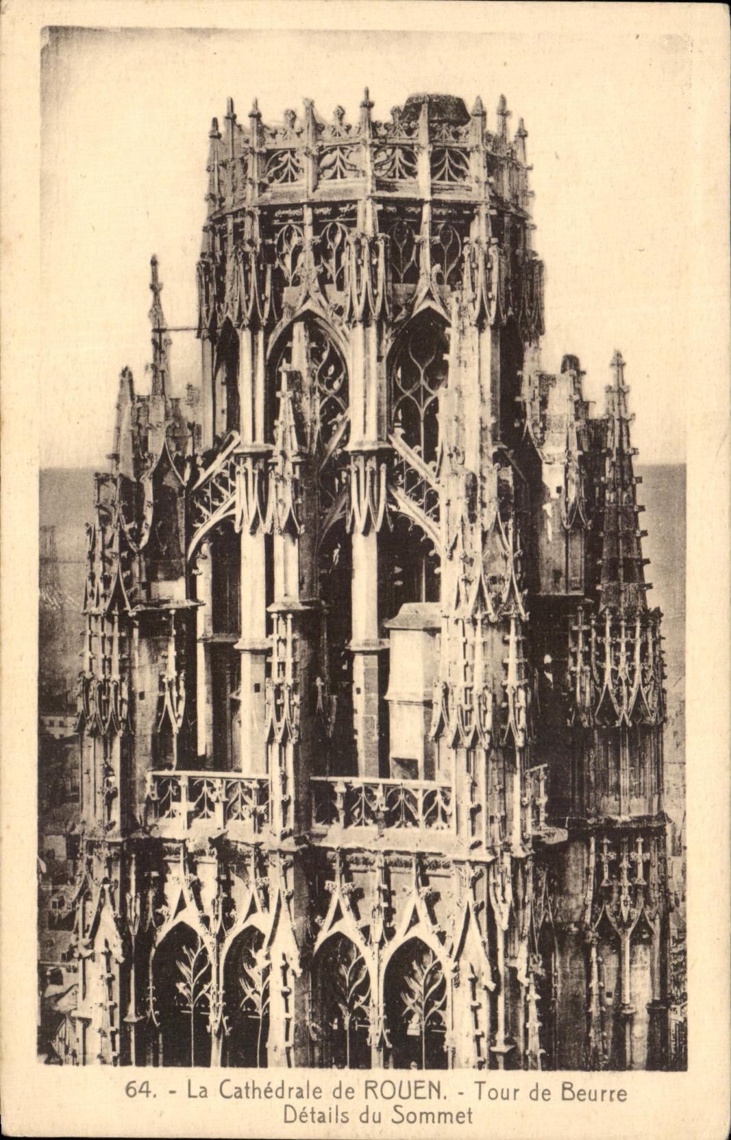 CPA the cathedral of Butter Details Rouen Turn of the Summit