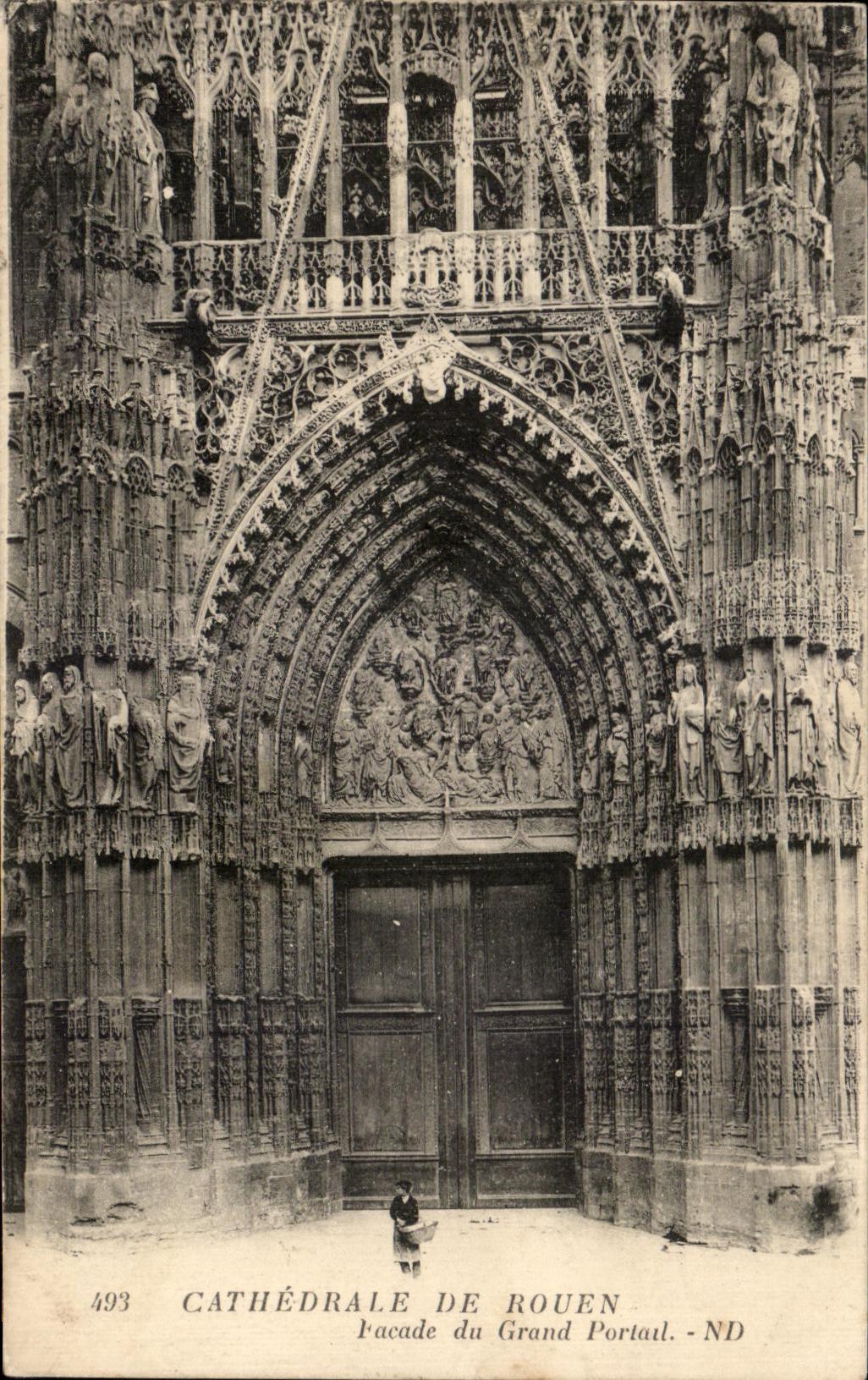 CPA Cathedral Of Rouen Frontage of the Large Gate