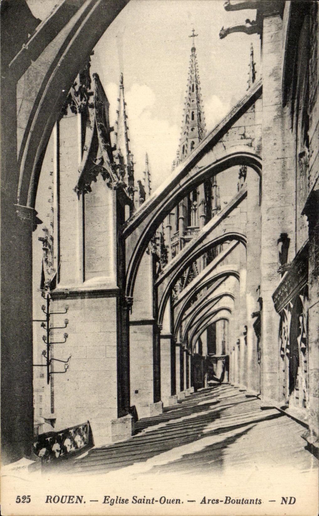 Paring CPA Rouen Church Saint Ouen Area