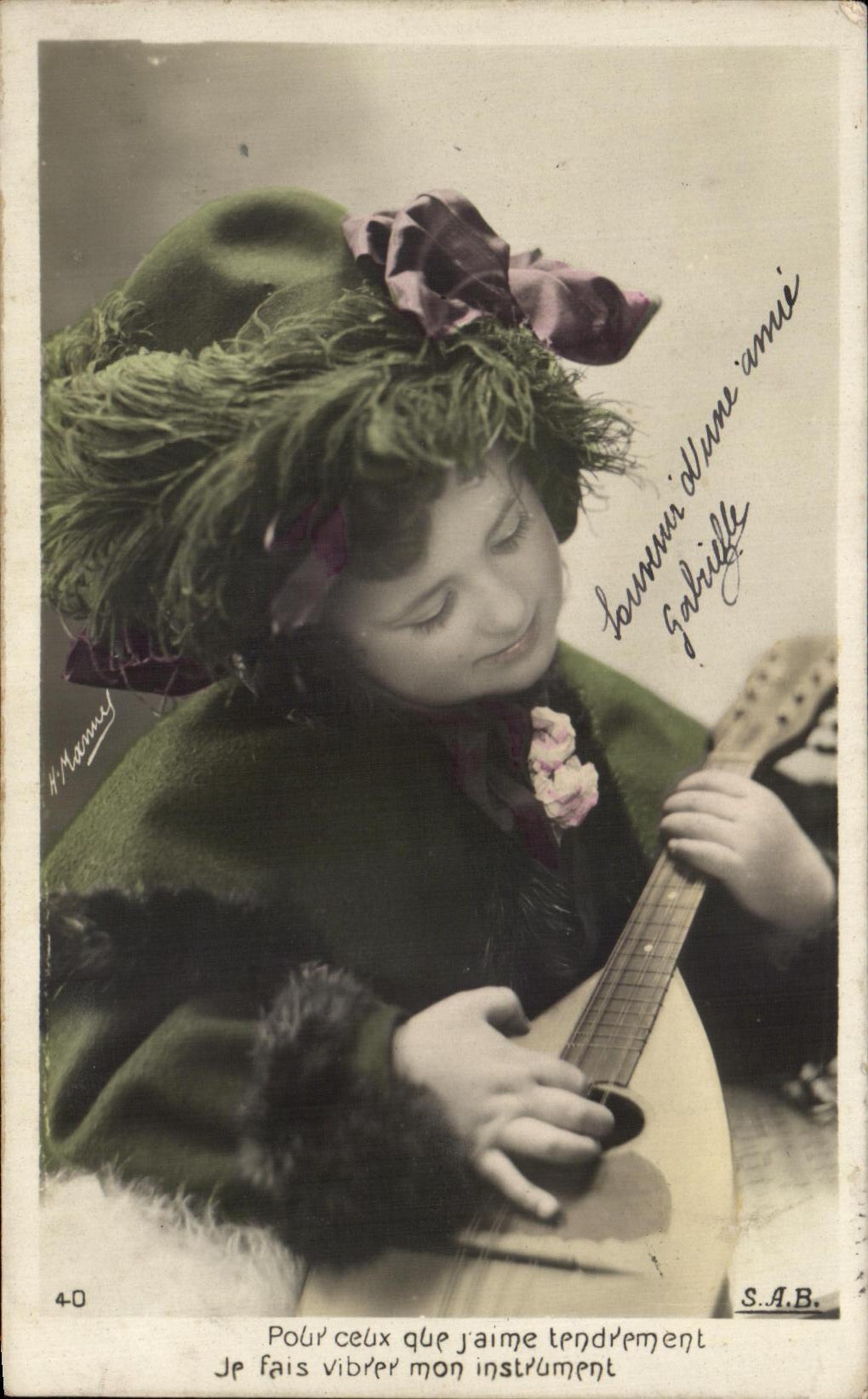 CPA Fantaisie Enfant Guitare