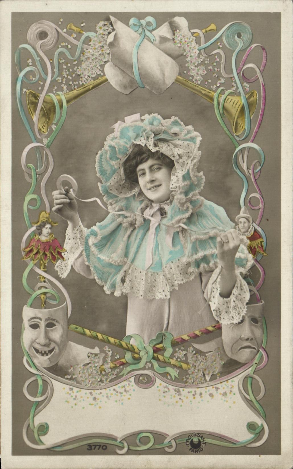 CPA Fantaisie Enfant Carnaval Masque