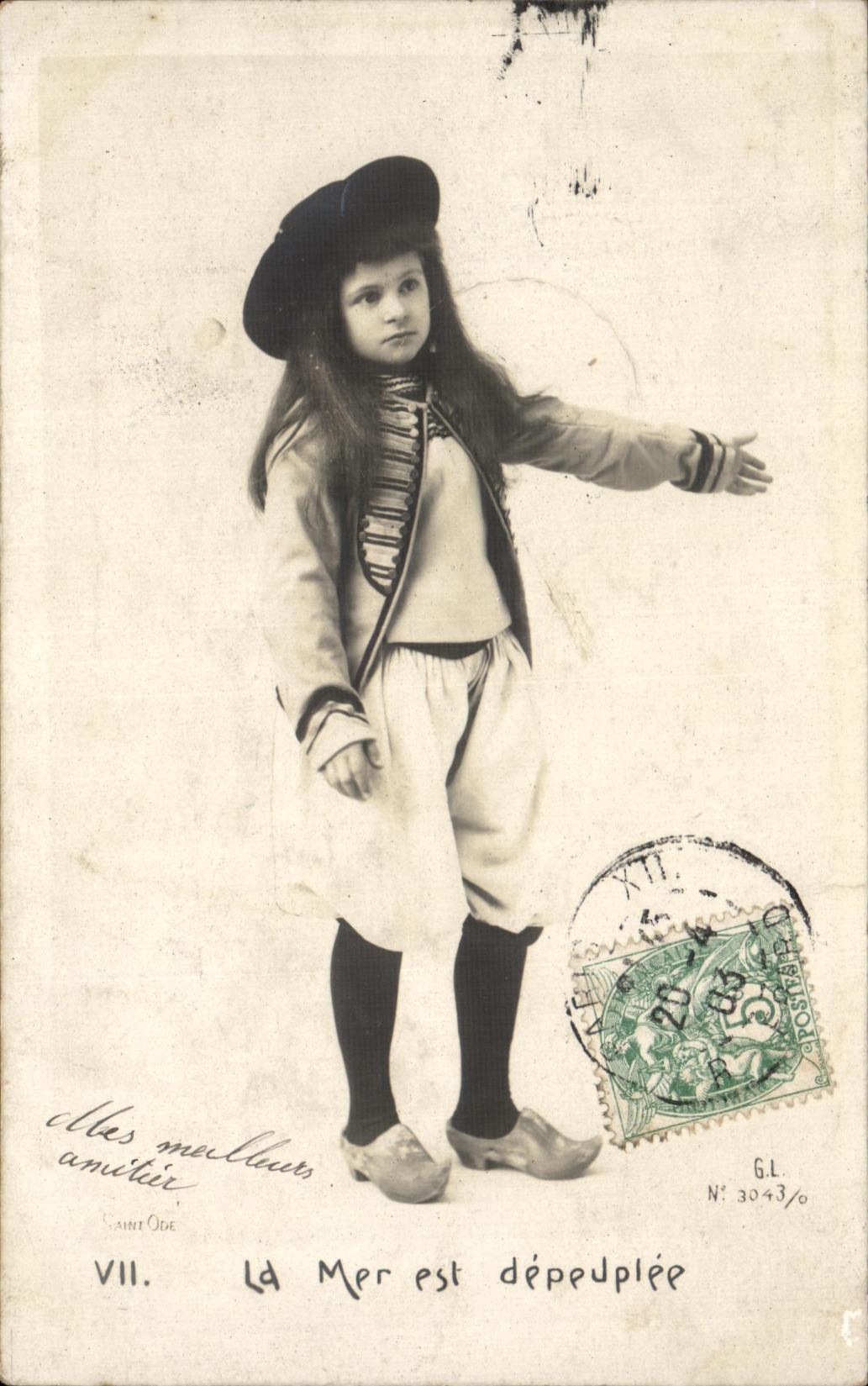 CPA Fantaisie Enfant La mer est depeuplee Marin 