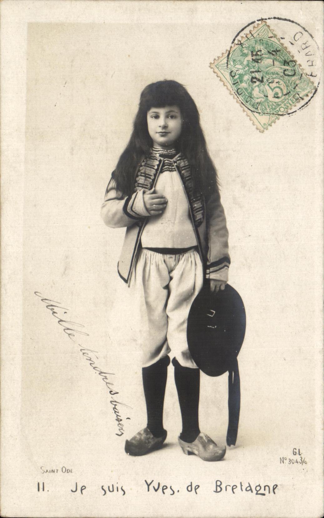 CPA Fantaisie Enfant Je suis Yves de Bretagne