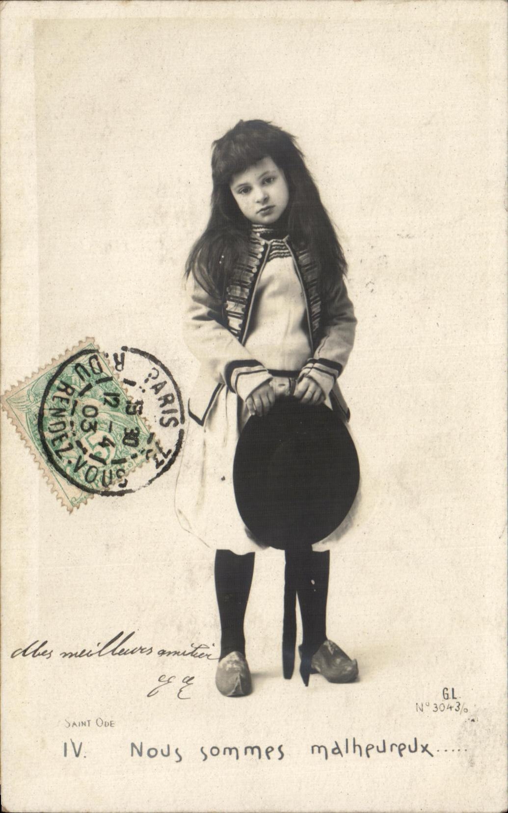 CPA Fantaisie Enfant Nous sommes malheureux