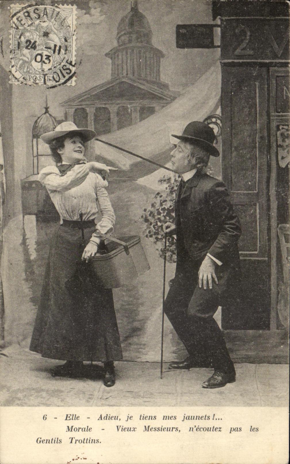 CPA Fantaisie Femme Pantheon Paris