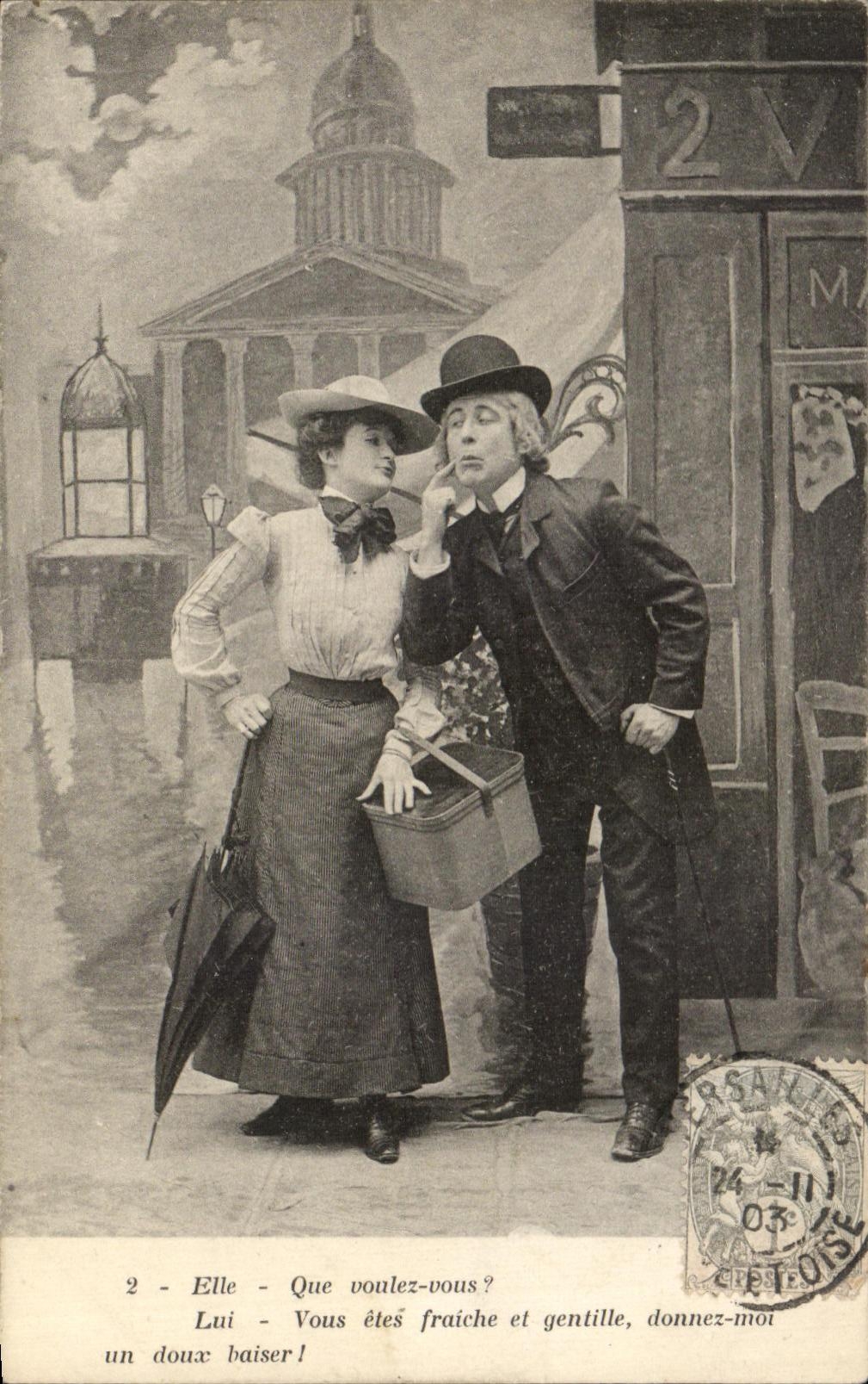 CPA Fantaisie Femme Pantheon Paris