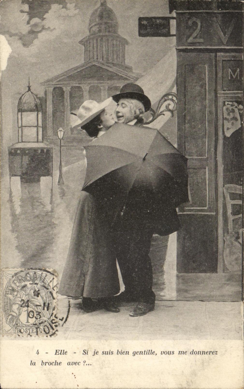 CPA Fantaisie Femme Pantheon Paris