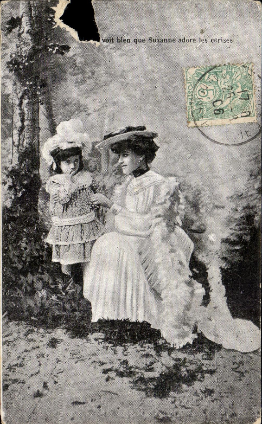 CPA Fantaisie Femme Suzanne Enfant
