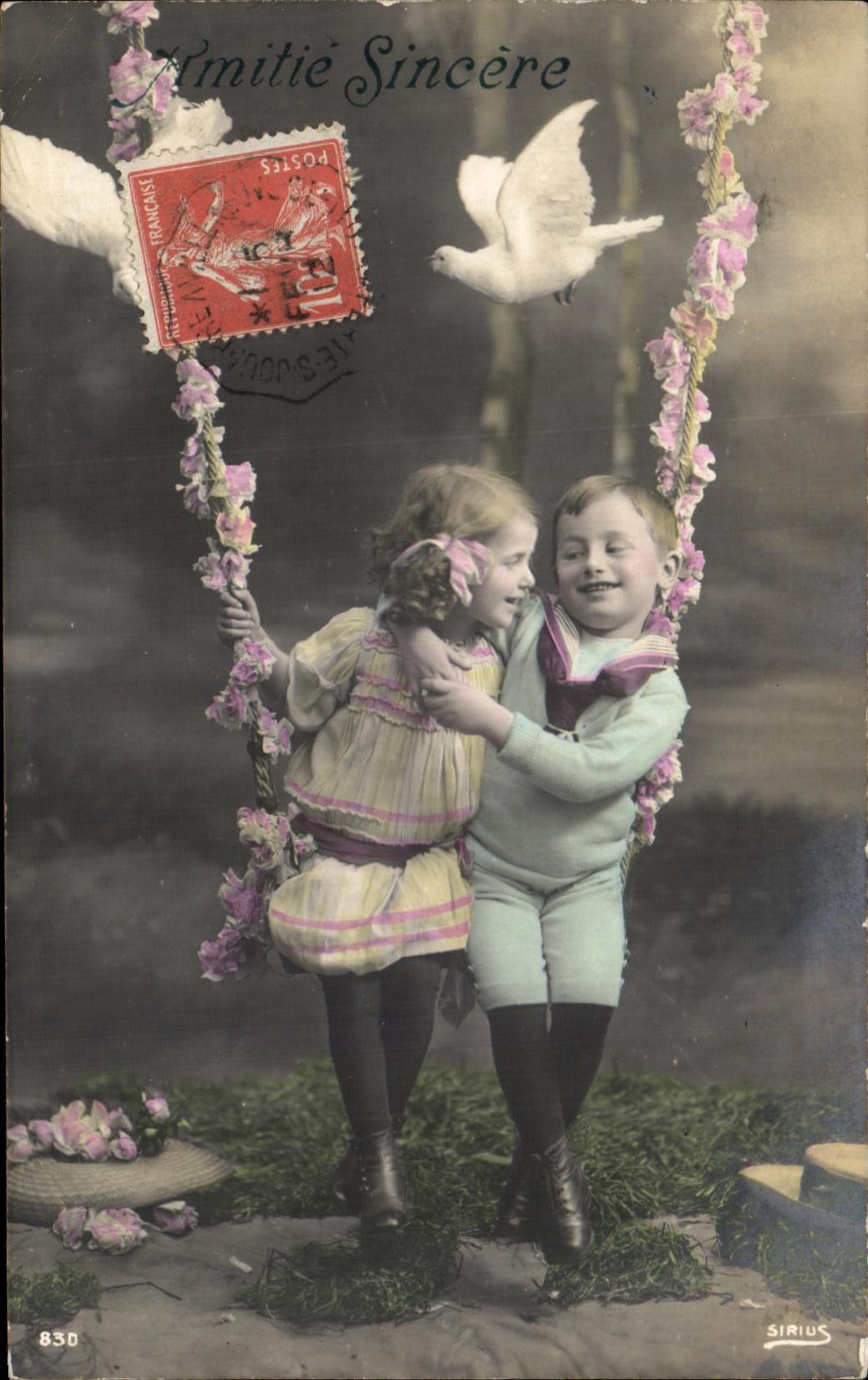 CPA Fantaisie Enfants Colombes Balancoire 