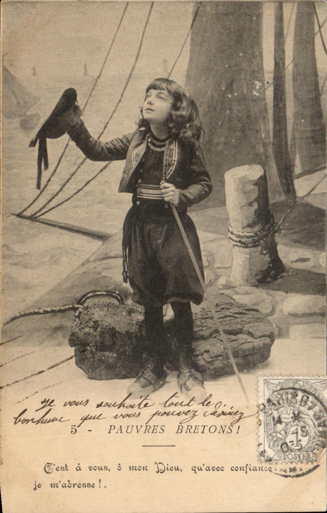 CPA Fantaisie Enfant Pauvres bretons