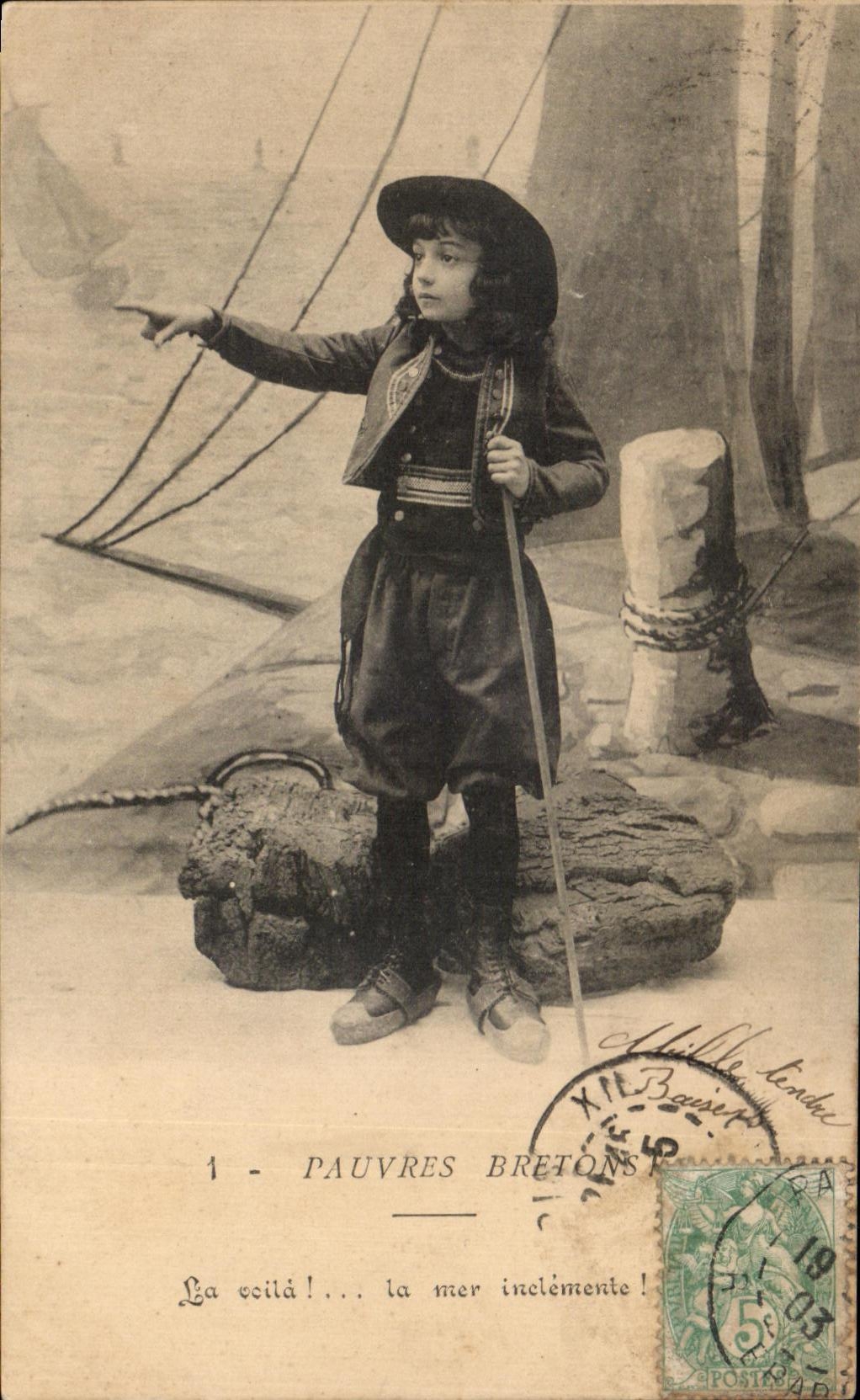 CPA Fantaisie Enfant Pauvres bretons 