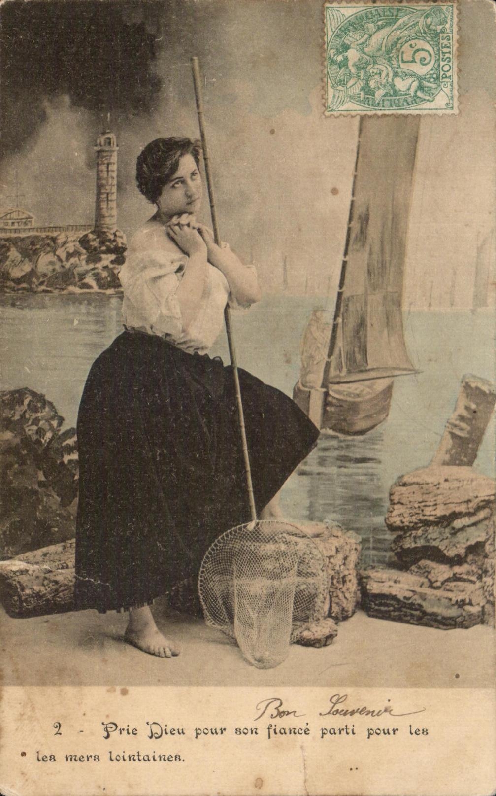 CPA Fantaisie Femme Yvonne la jolie Paimpolaise Paimpol