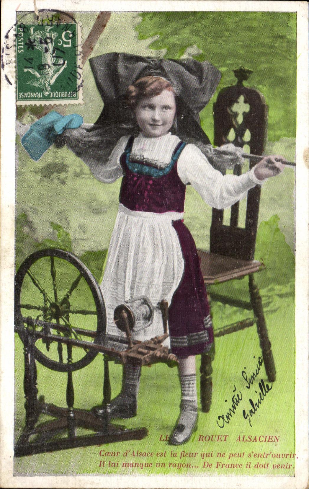 CPA Fantaisie Enfant Alsace Rouet