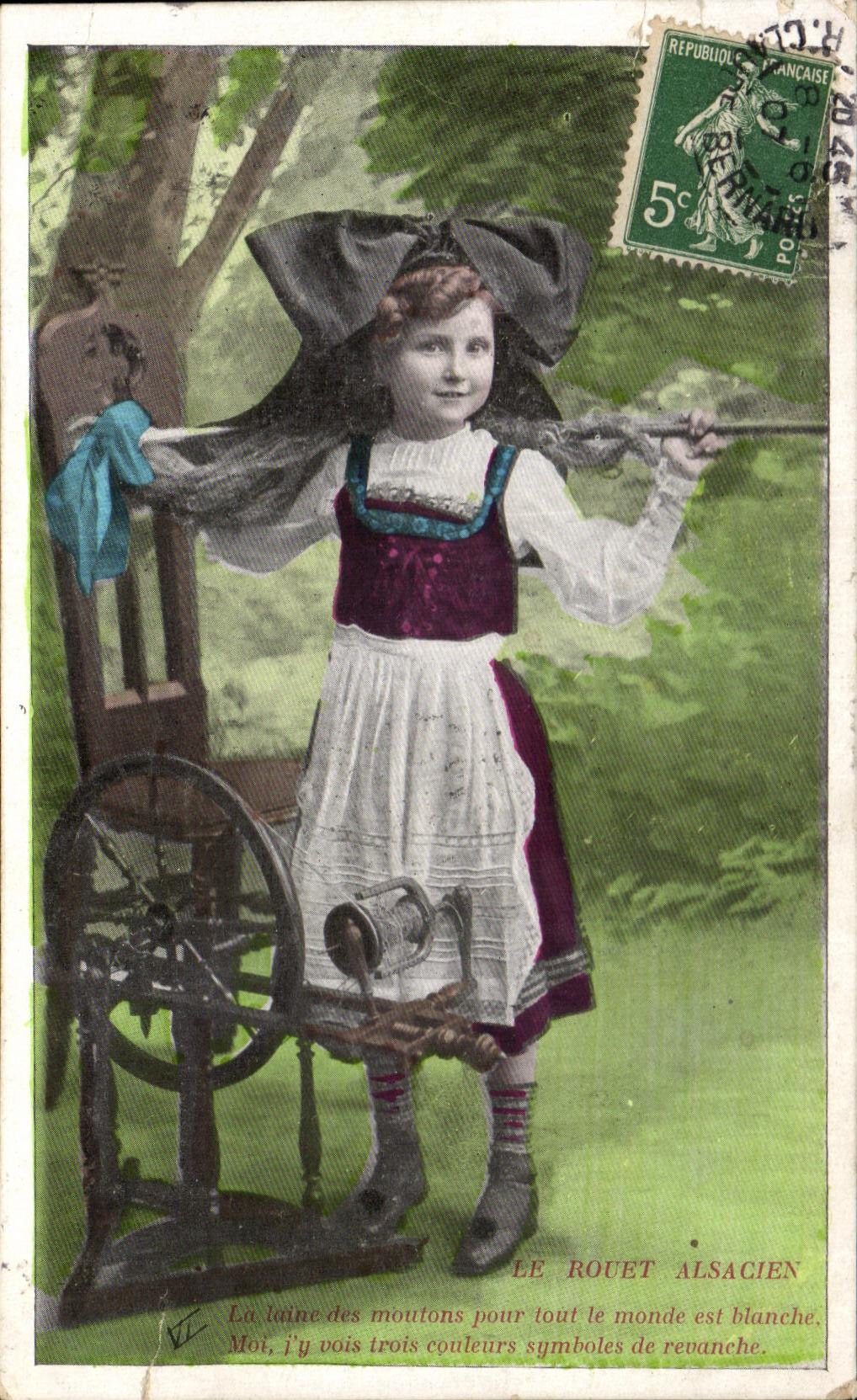 CPA Fantaisie Enfant Alsace Rouet