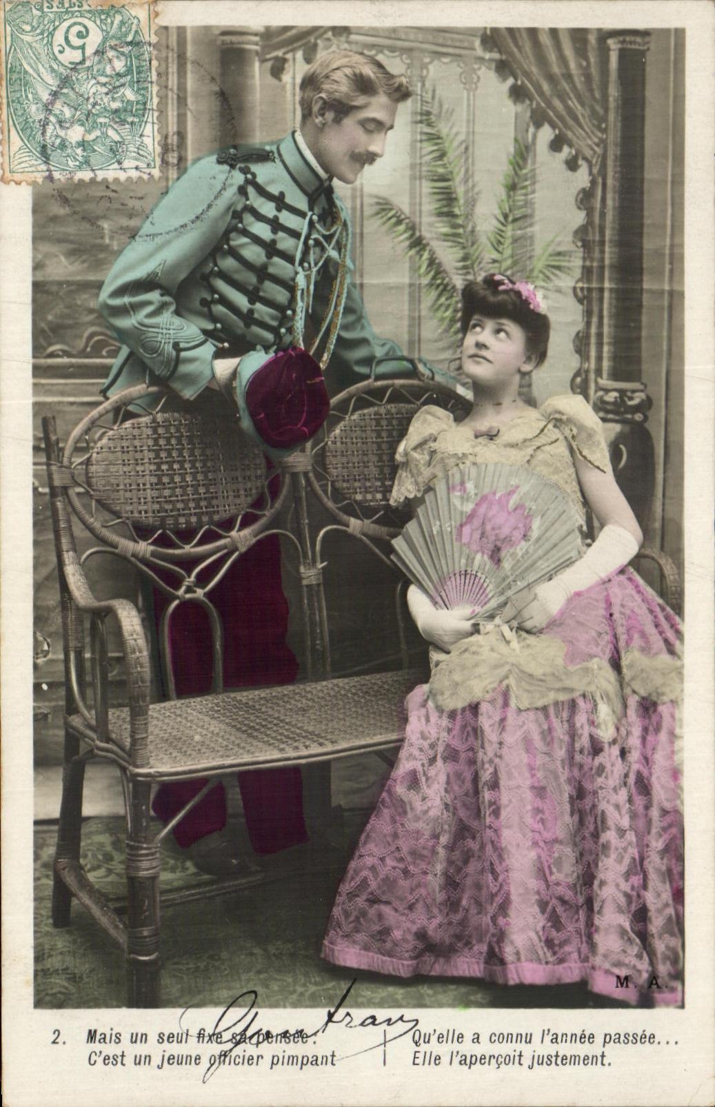 CPA Fantaisie Femme Militaire Militaria