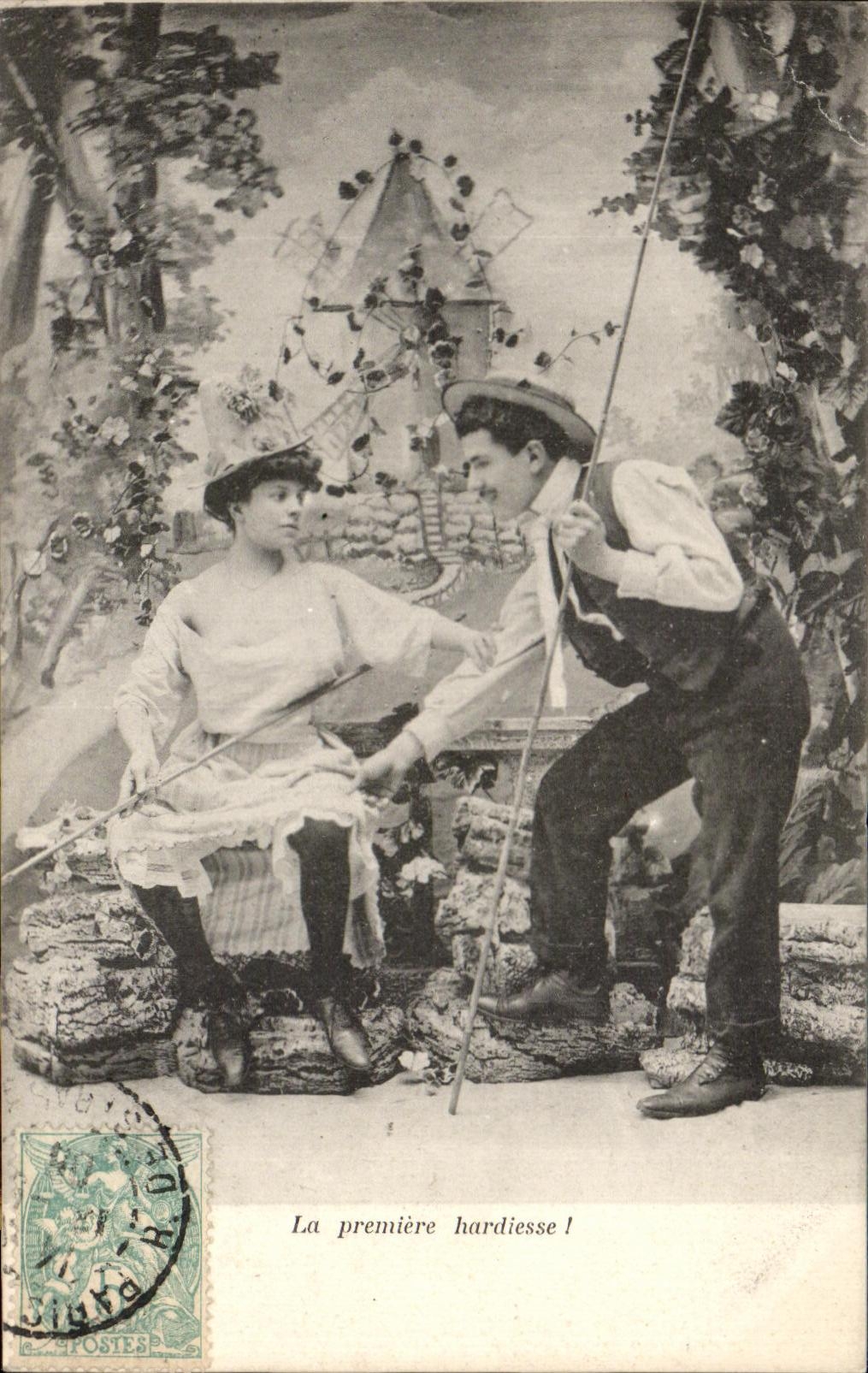 CPA Fantaisie Femme la premiere hardiesse