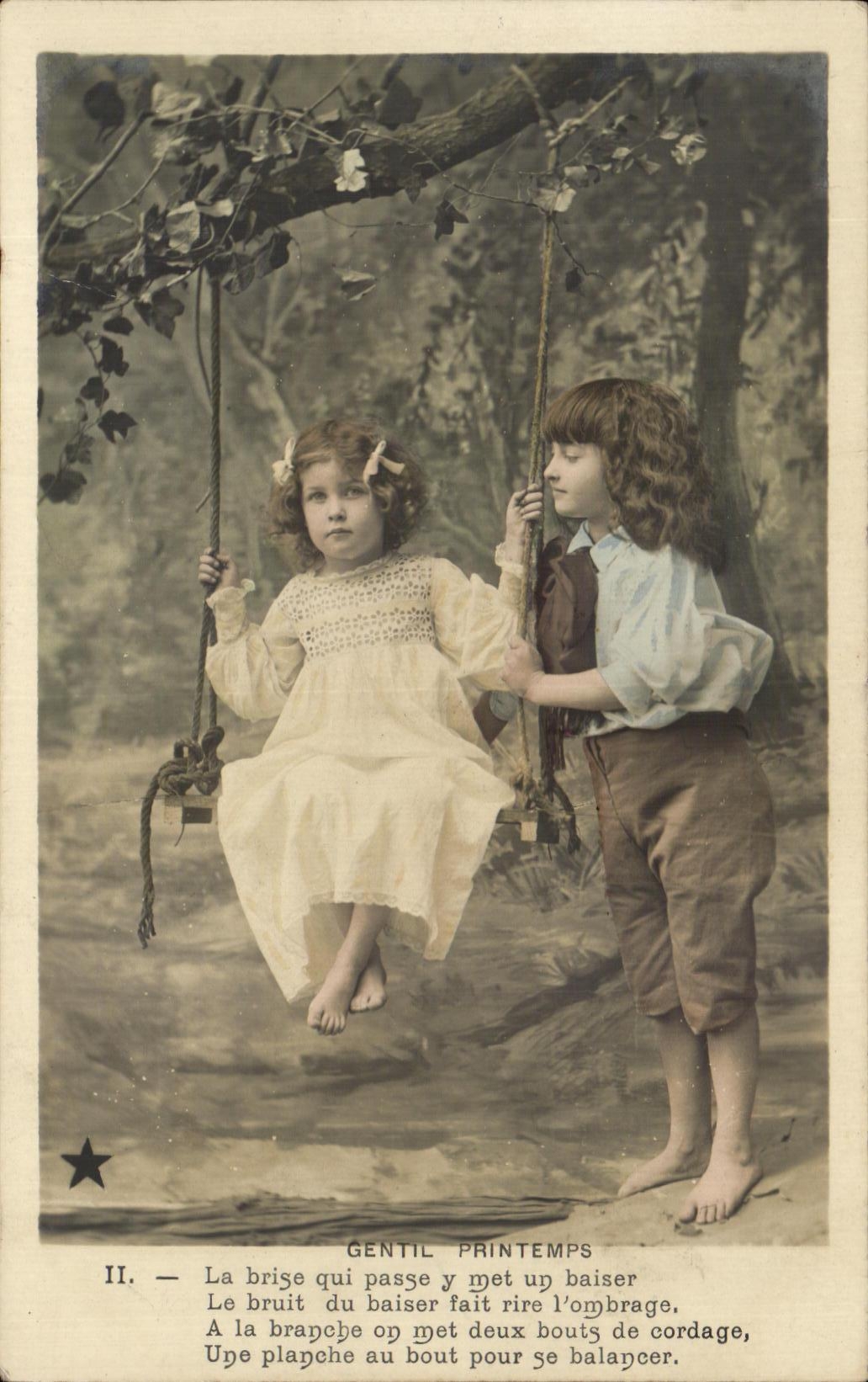 CPA Fantaisie Enfants Gentil printemps