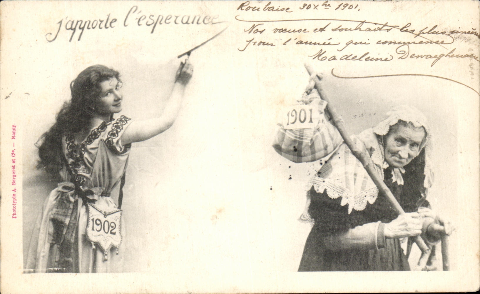 CPA Fantaisie Esperance Annee 1901 1902 Mort 