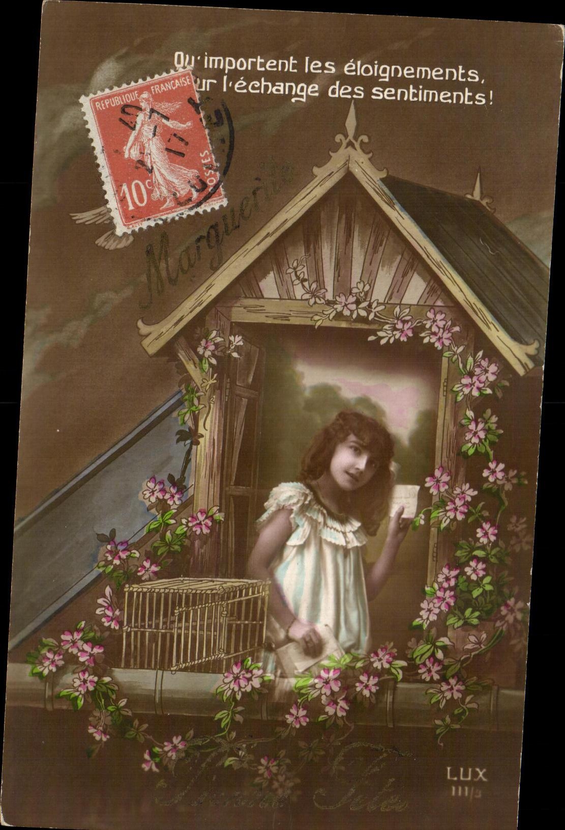 CPA Fantaisie Enfant Marguerite Cabane 