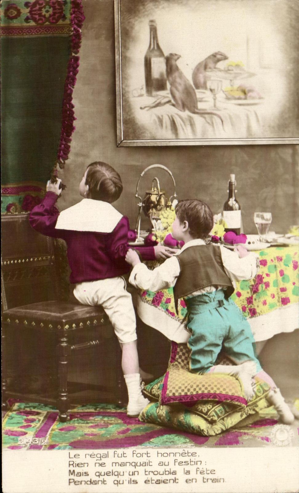 CPA Fantaisie Enfants Garcons Rats Souris