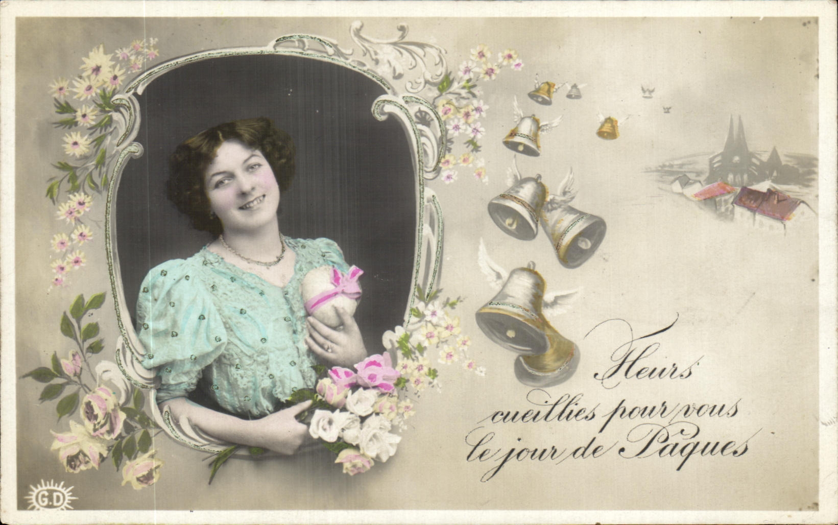 CPA Fantaisie Femme Cloches 