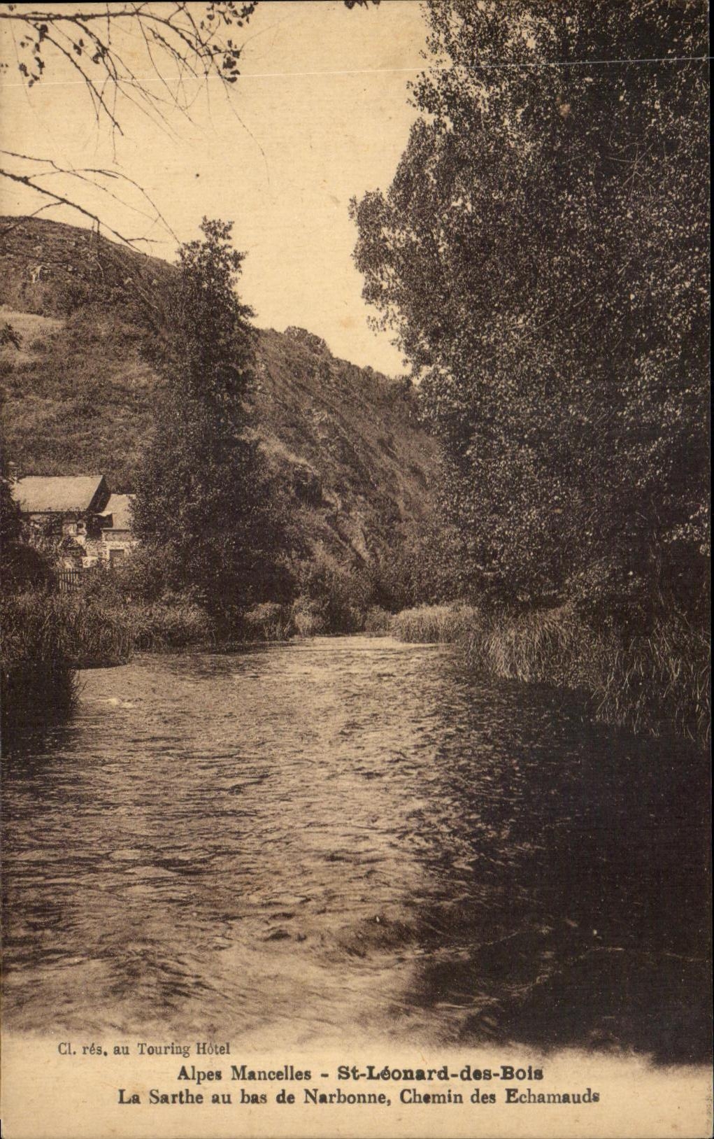 CPA Alpes Mancelles St Leonard des Bois La Sarthe au bas de Narbonne Chemin des Echamauds
