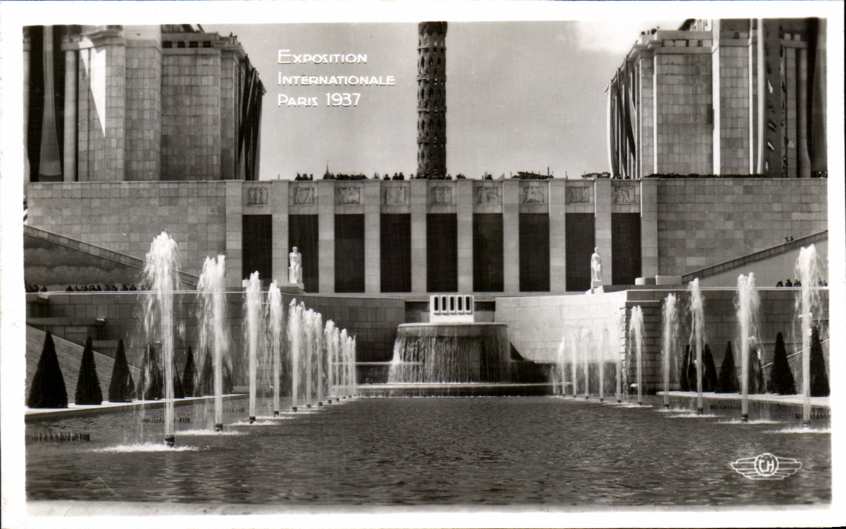 CPA Exposition Internationale Paris 1937 Bassins et fontaines du Trocadero
