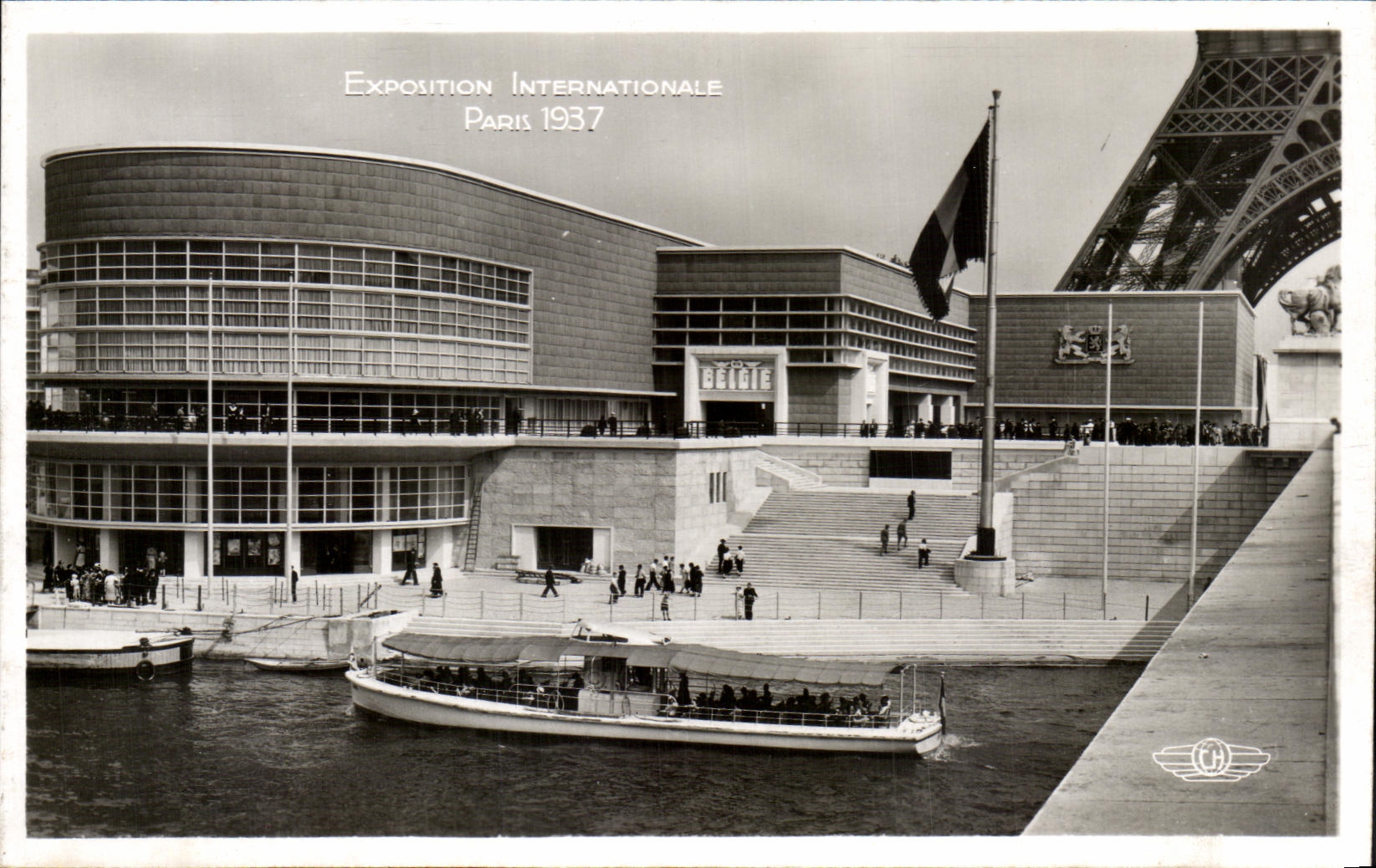 CPA Exposition Internationale Paris 1937 Pavillon de la Belgique Tour Eiffel