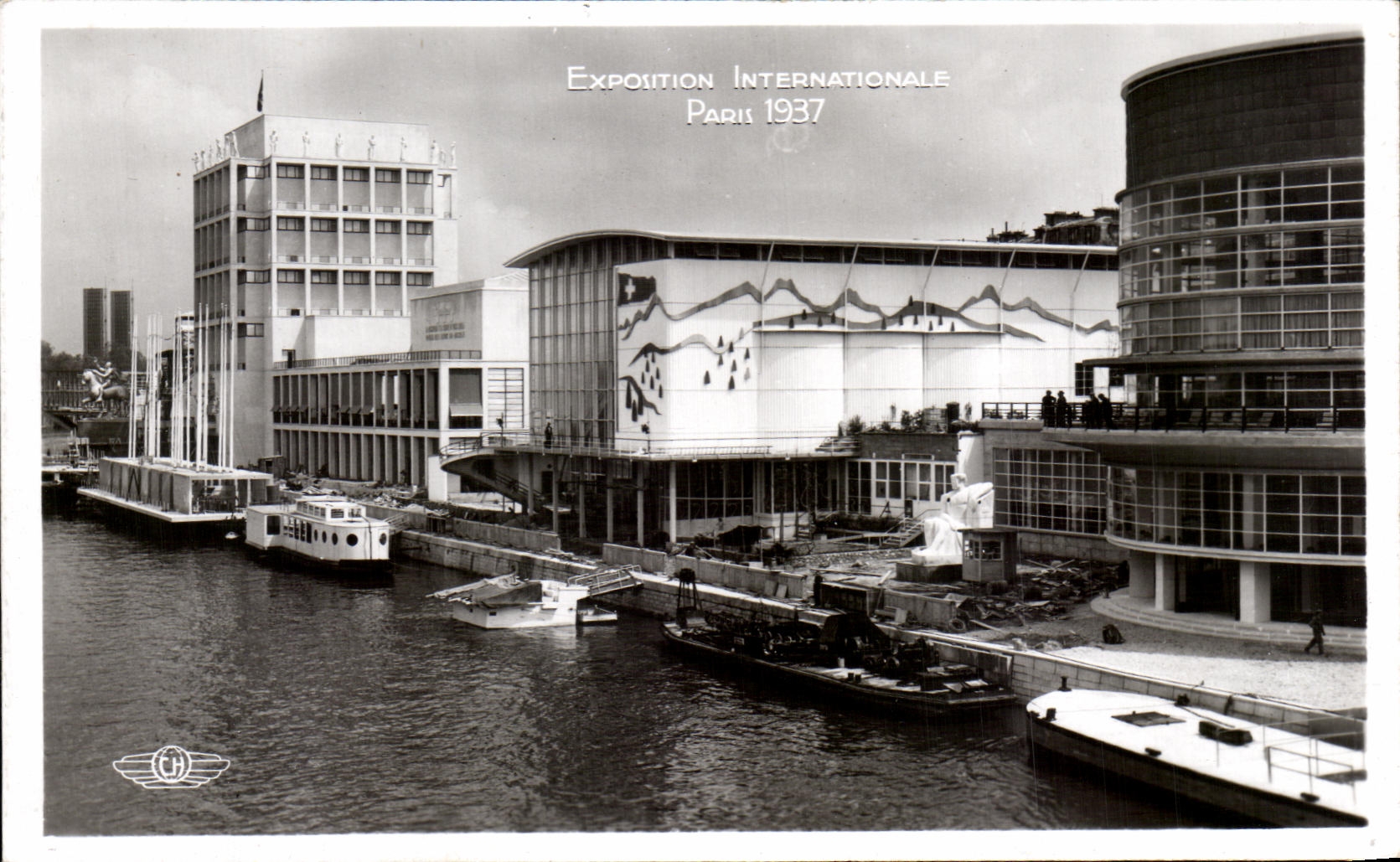 CPA Exposition internationale Paris 1937 Les Pavillons De Belgique Suisse Et Italie