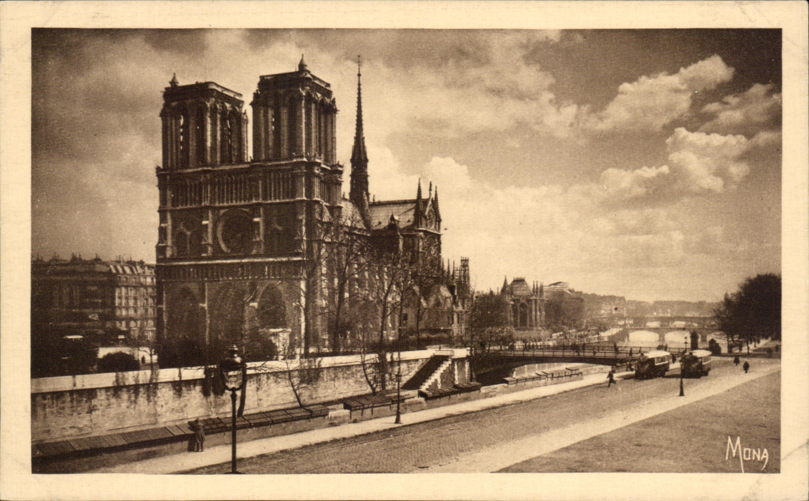 CPA Small Tables Of Paris Our lady and the Seine seen from of the quay St Michel