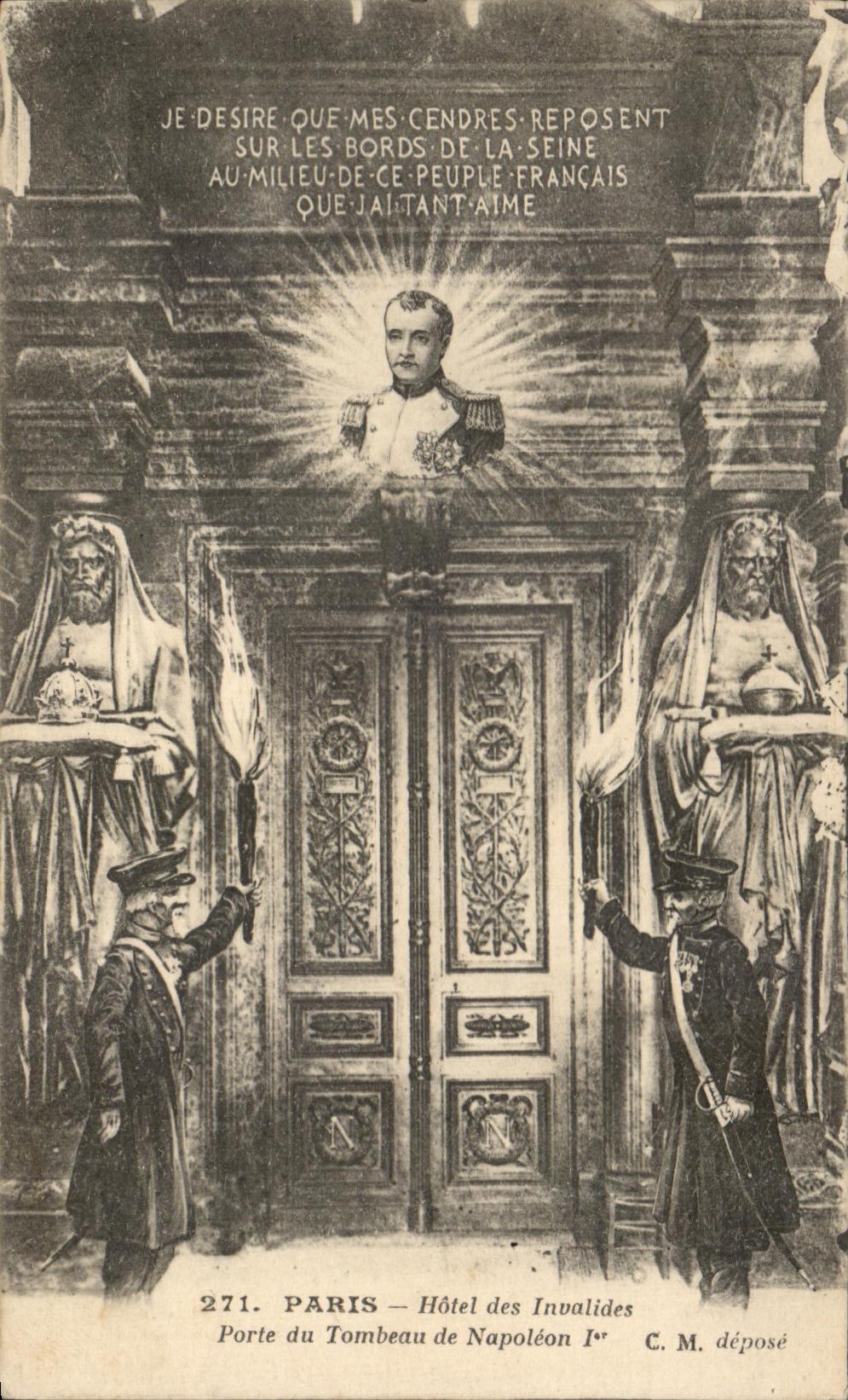CPA Paris Hotel des Invalides Porte du Tombeau de Napoleon 1er
