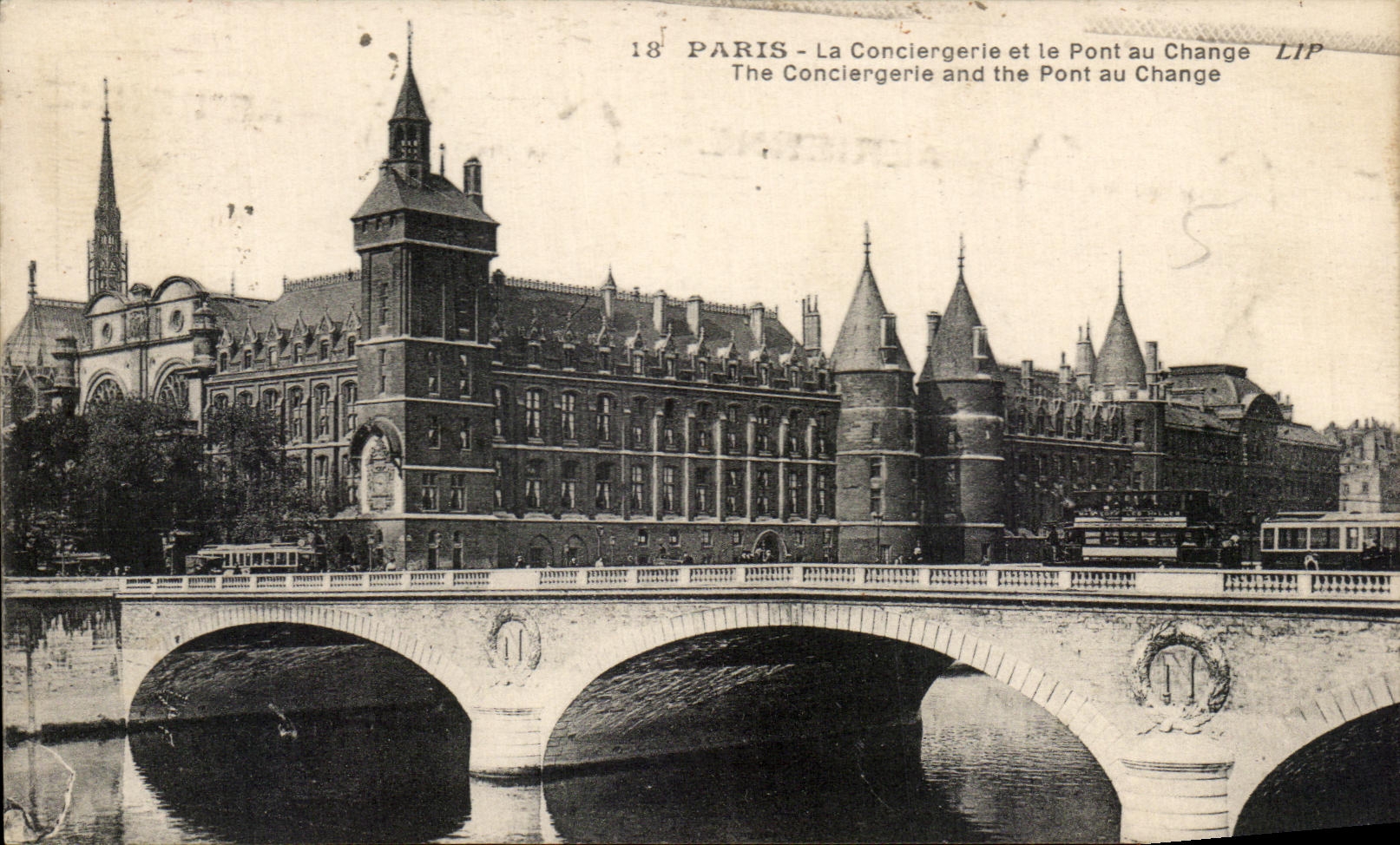 CPA Paris Conciergerle and the Bridge with the Exchange