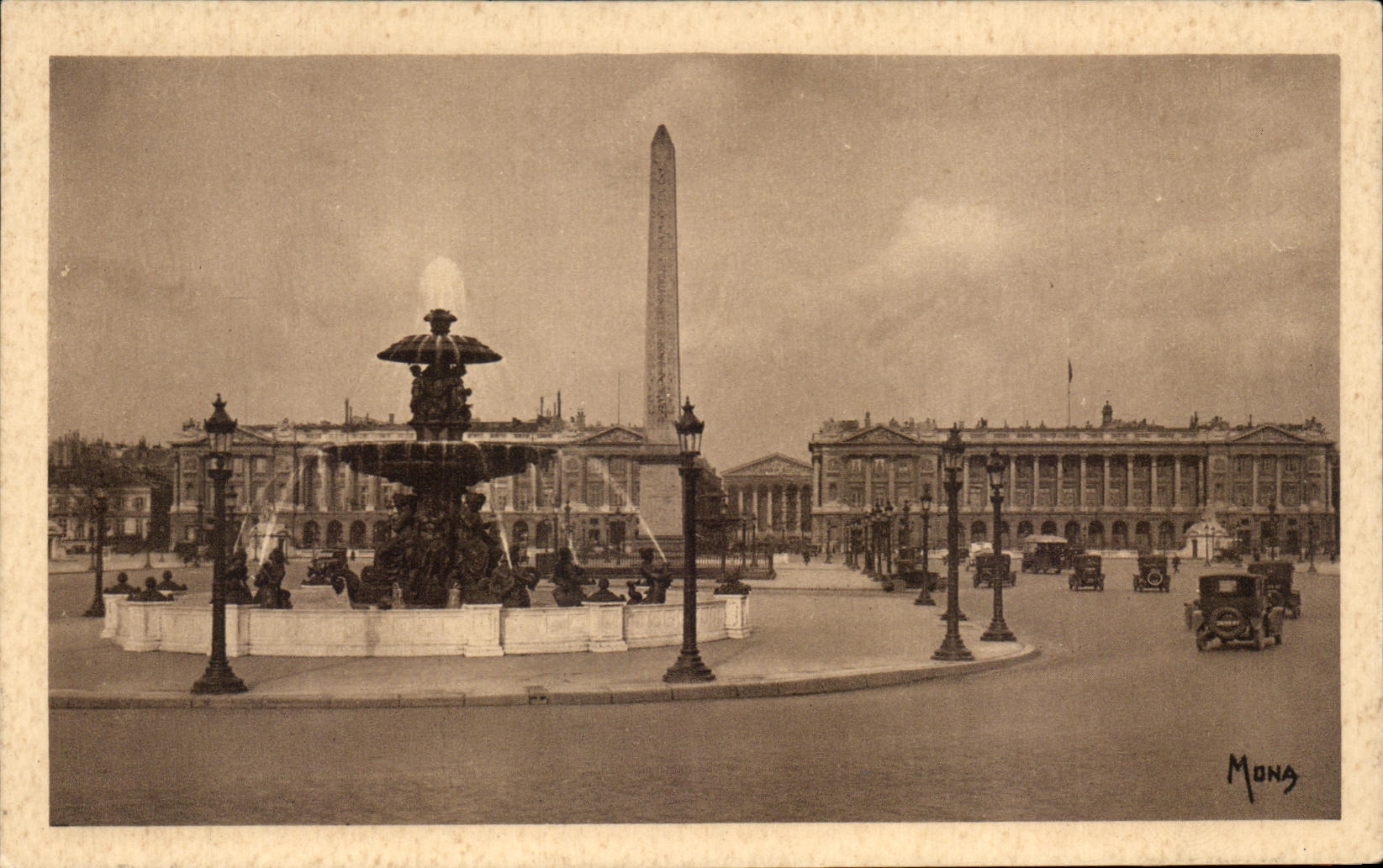 CPA the Small Tables Of Paris Places Harmony the fountains