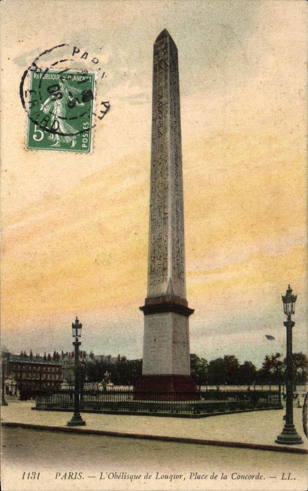 CPA Paris L'Obelisque de Louqsor Place de la Concorde