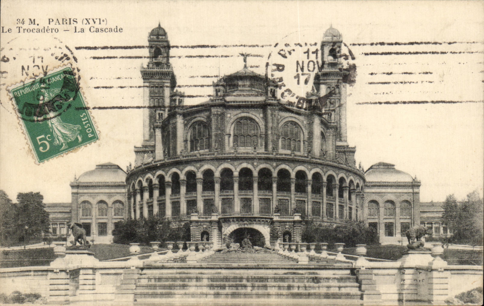 CPA Paris Le Trocadero La Cascade