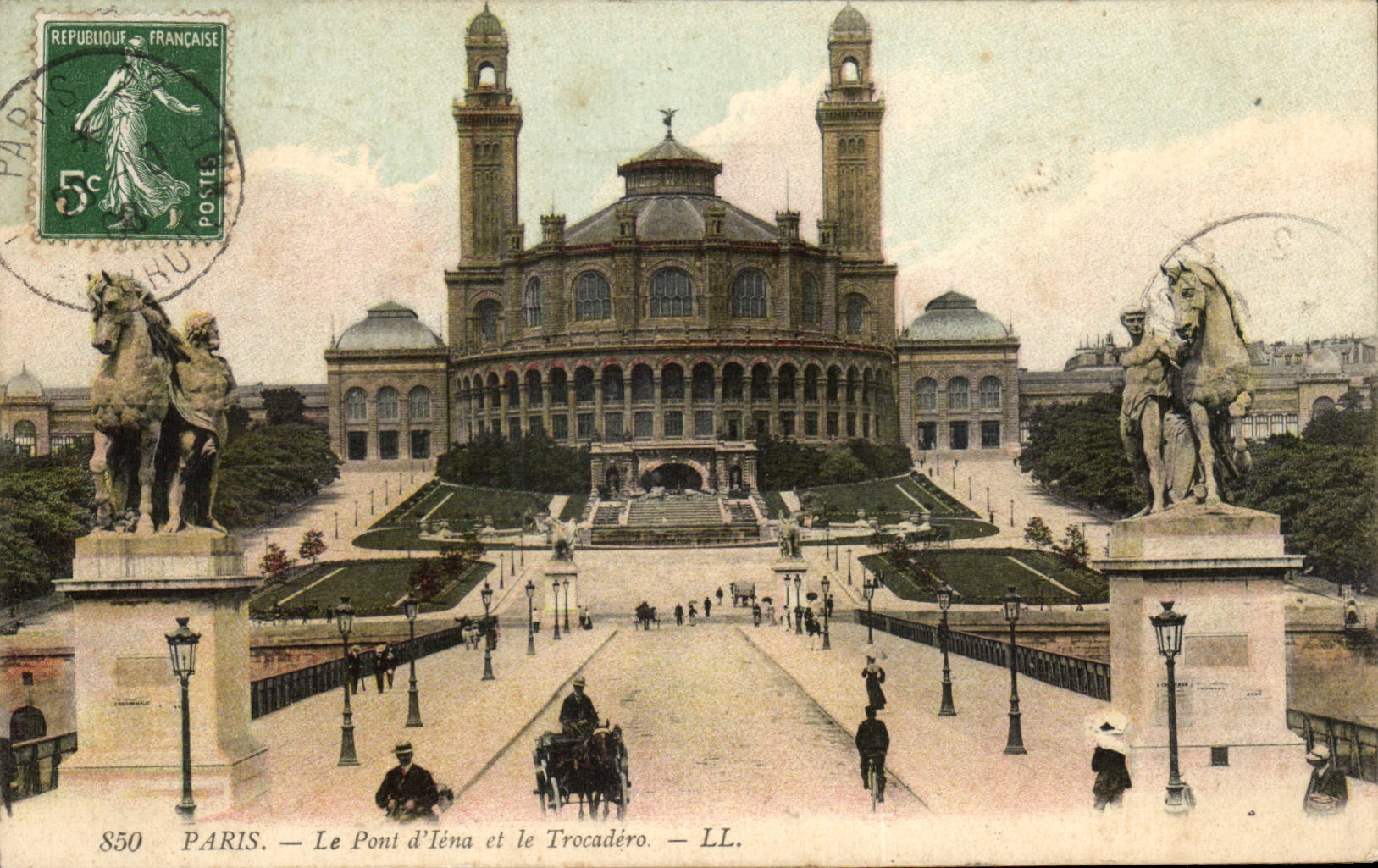 CPA Paris the Bridge of Iena And Trocadero