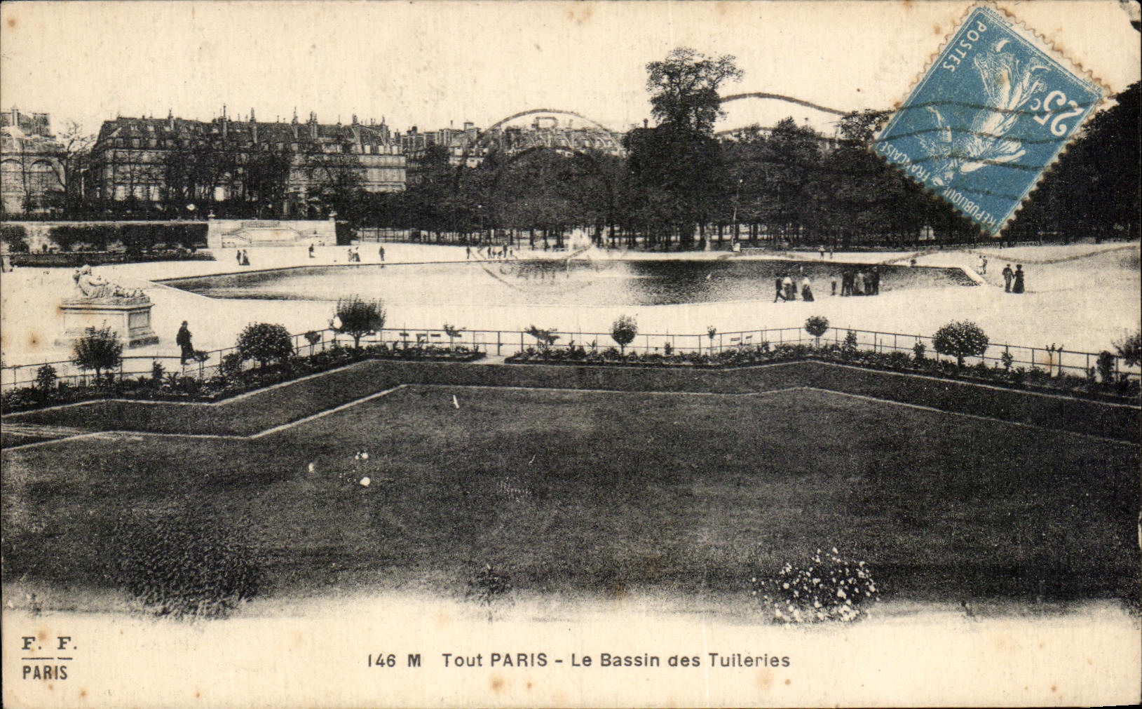 CPA Paris the Basin Of Tileries