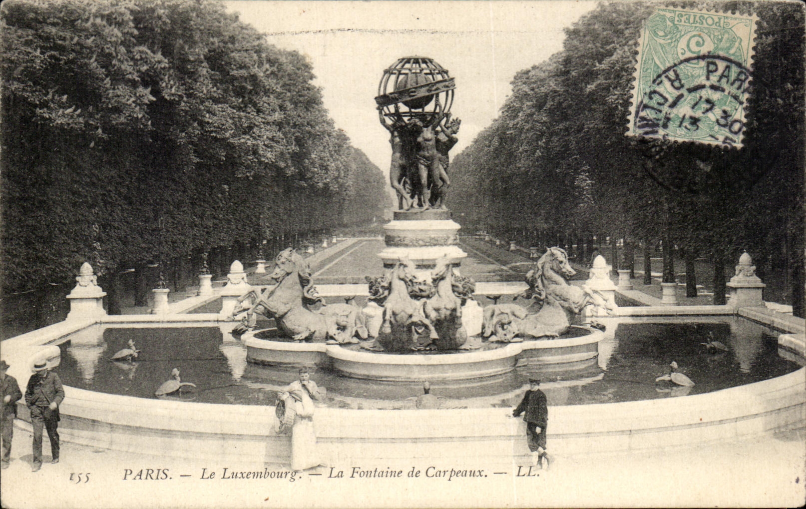 CPA Paris Luxembourg the Fountain De Carpeaux