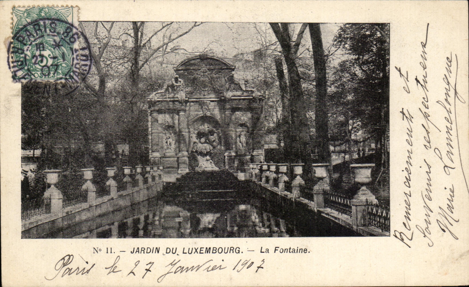 CPA Garden Of Luxembourg the Paris Fountain