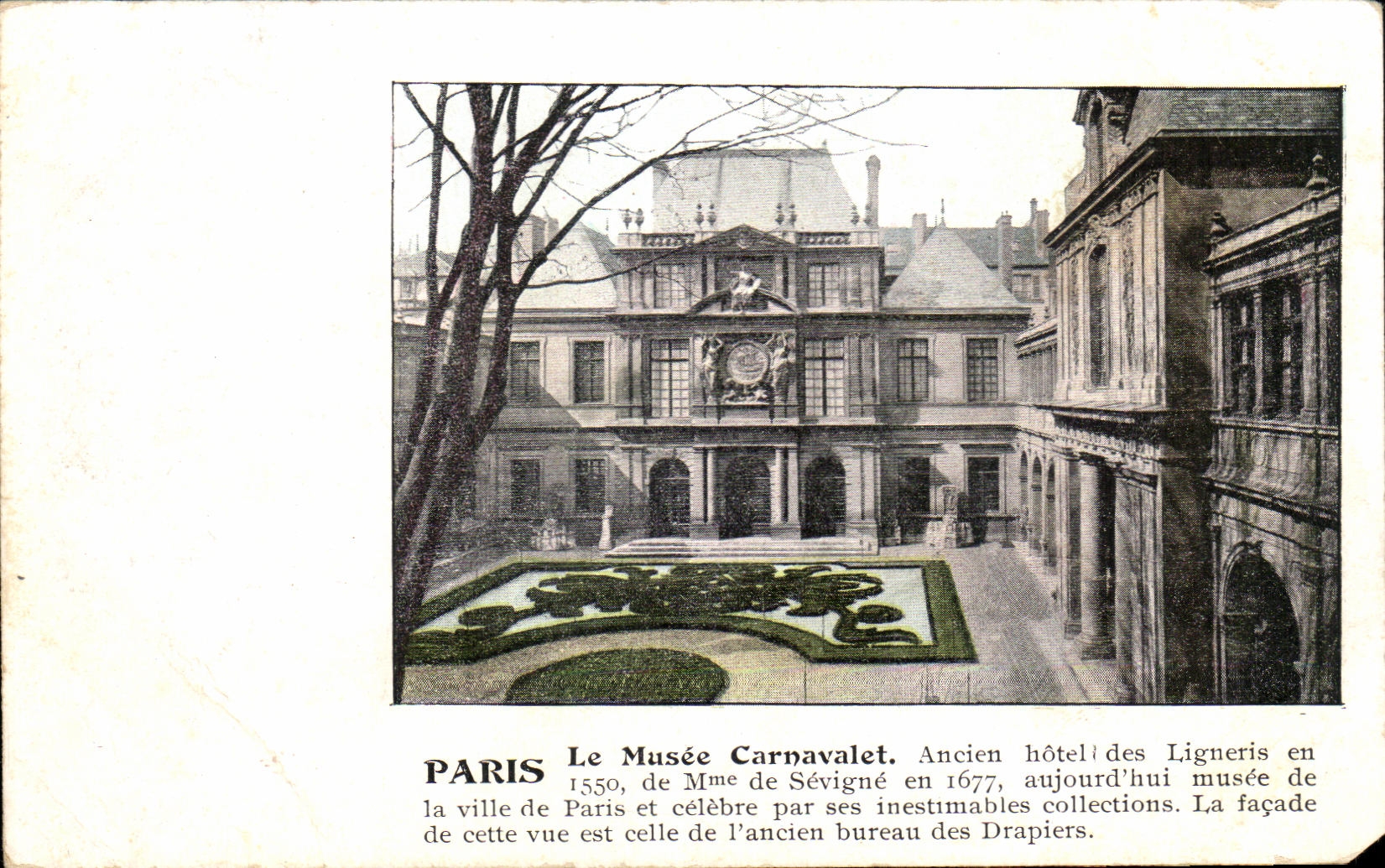 CPA Paris Le Musee Carnavalet Ancien hotel des Ligneris en 1550 Mme de Sevigne