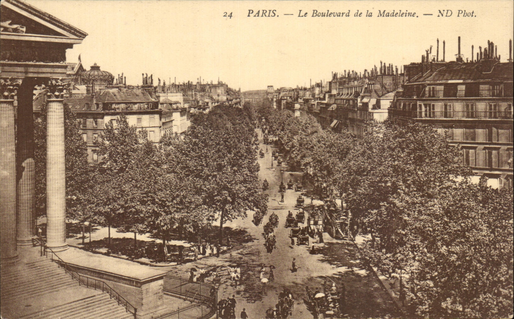 CPA Paris the Boulevard of the Madeleine