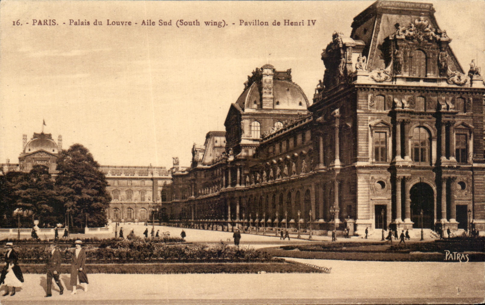 Paladar de CPA Paris de la casa meridional del ala del Louvre de Henri IV