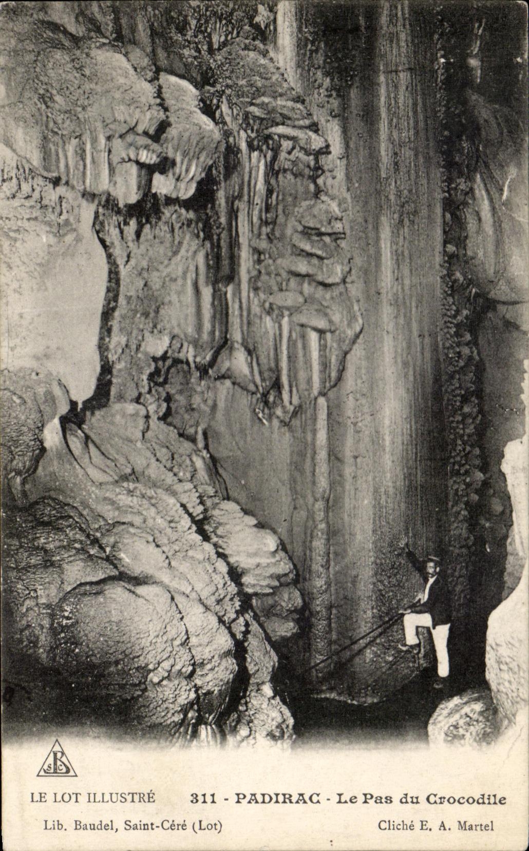 CPA the Batch Illustrates Padirac the Step Of the Crocodile