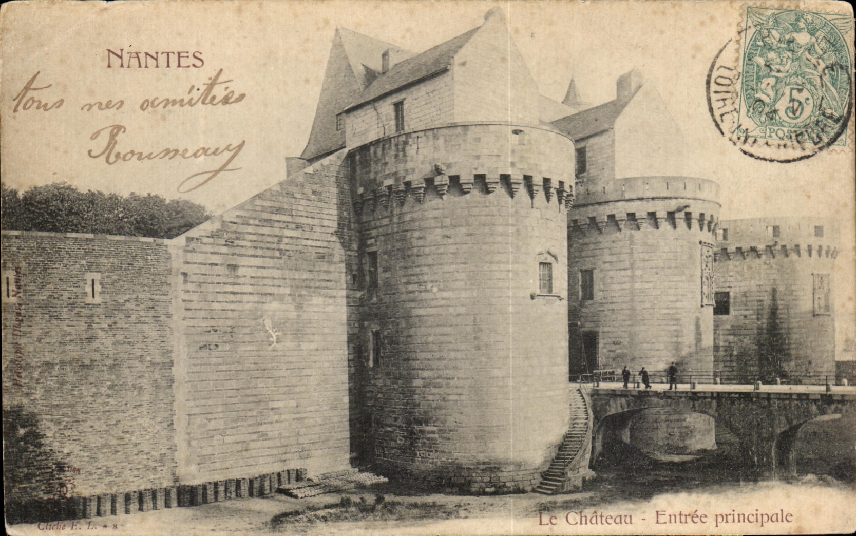 CPA Nantes the Castle Main entrance