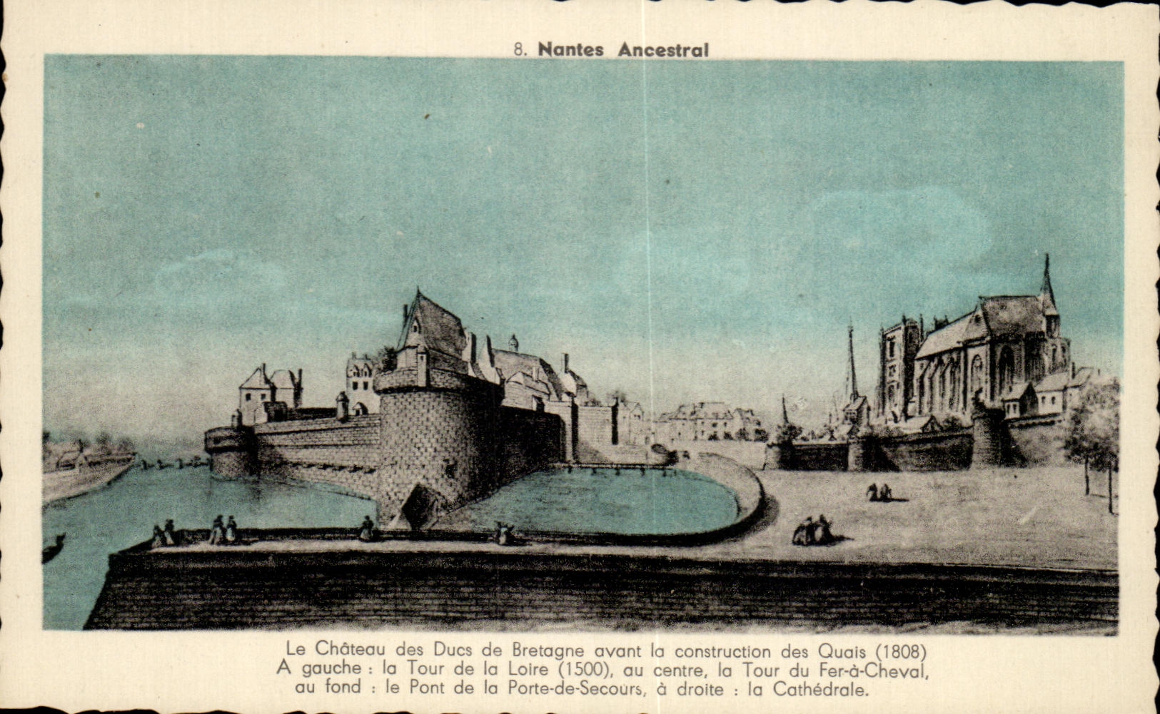 CPA Nantes the Castle of the Dukes of Brittany before the constructiuon of the Quays